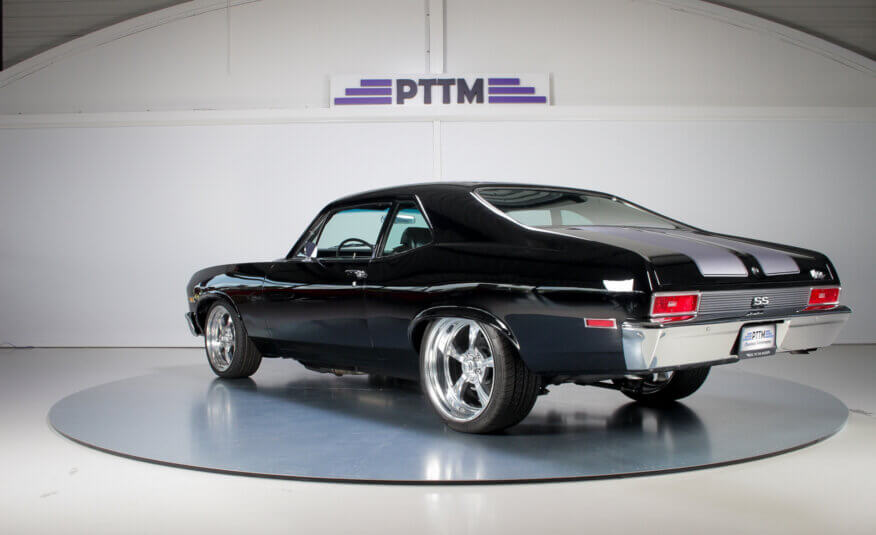 Chevy Nova SS Pro Touring for sale at PTTM Cars, European classic American car dealership - high-performance, fully restored muscle car with modern upgrades, perfect for collectors and enthusiasts.