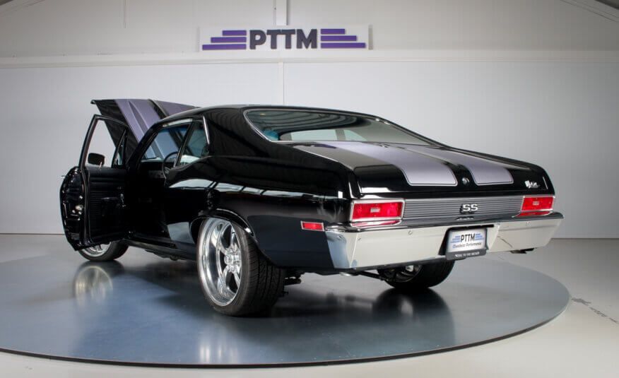 Chevy Nova SS Pro Touring for sale at PTTM Cars, European classic American car dealership - high-performance, fully restored muscle car with modern upgrades, perfect for collectors and enthusiasts.